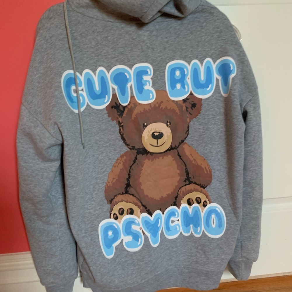 cute but psycho graphic zip up